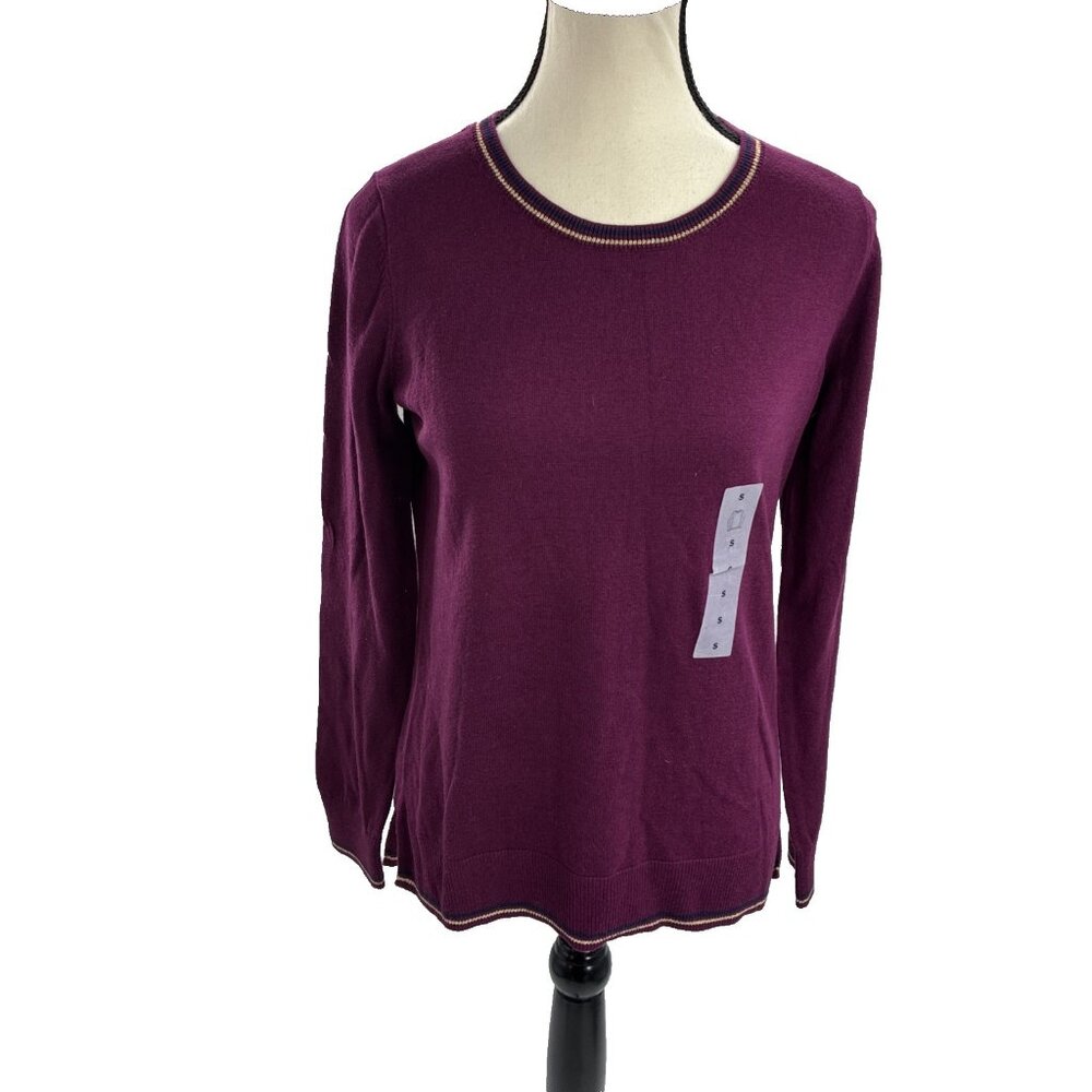 Old Navy Womens Size S Purple Sweater Long Sleeve Crew Neck Pullover Knit Top